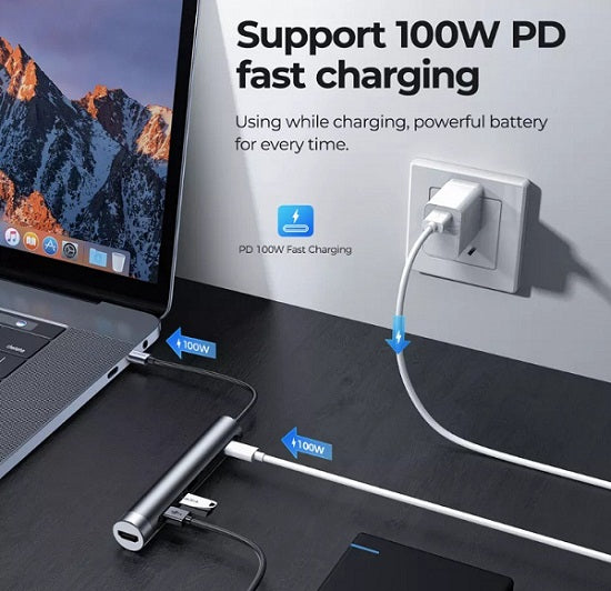 Buy Joyroom S-H112 7 in 1 USB C Hub Adapter Docking Station from Vmart in Pakistan