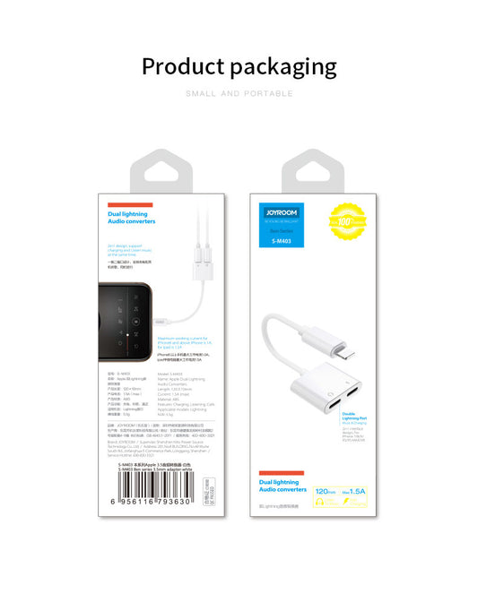 Buy Joyroom S-M403 Ben Aeries Apple 3.5 Audio Converter - White from Vmart in Pakistan