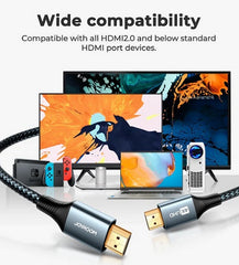 Buy Joyroom SY-20H1 HDMI To HDMI Cable (4K@60Hz) 2m from Vmart in Pakistan