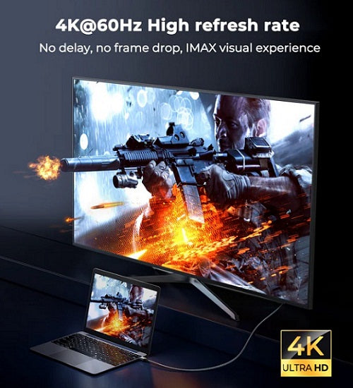 Buy Joyroom SY-20H1 HDMI To HDMI Cable (4K@60Hz) 2m from Vmart in Pakistan