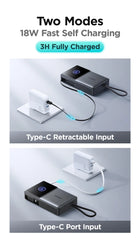 Buy Joyroom JR-PR1 22.5W Built-in Retractable Cable Power Bank 10000mAh Vmart in Pakistan