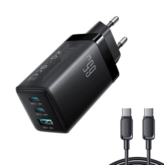 Buy Joyroom JR-TG10 65W GaN Charger With Type-C Cable Vmart in Pakistan