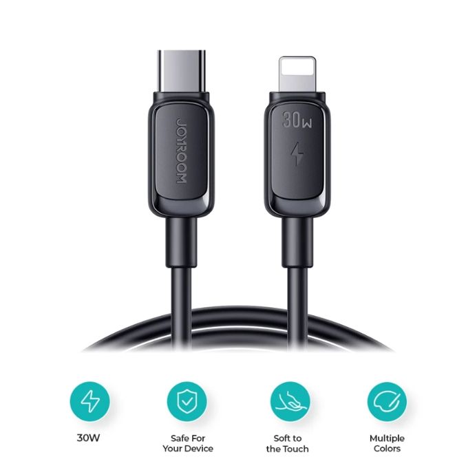 Buy Joyroom S-A14 Type-C To Lightning Fast Charging 30W PD Data Cable 1.2m from Vmart in Pakistan