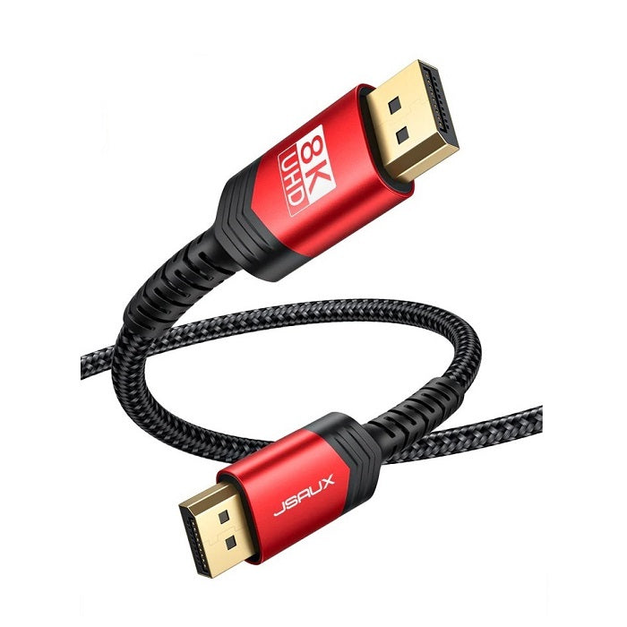 Buy Jsaux CV0001 8k 60Hz Displayport 1.4 Cable 3m Red from Vmart in Pakistan