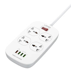 Buy Ldnio SC4407 4 AC Outlets Universal Power Strip - White from Vmart in Pakistan