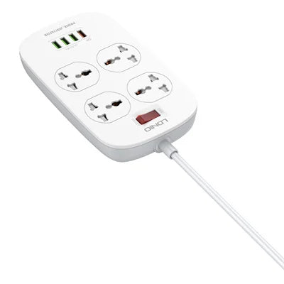 Buy Ldnio SC4407 4 AC Outlets Universal Power Strip - White from Vmart in Pakistan