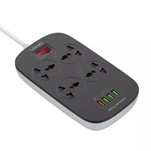 Buy Ldnio SC4407 4 AC Outlets Universal Power Strip - Black from Vmart in Pakistan