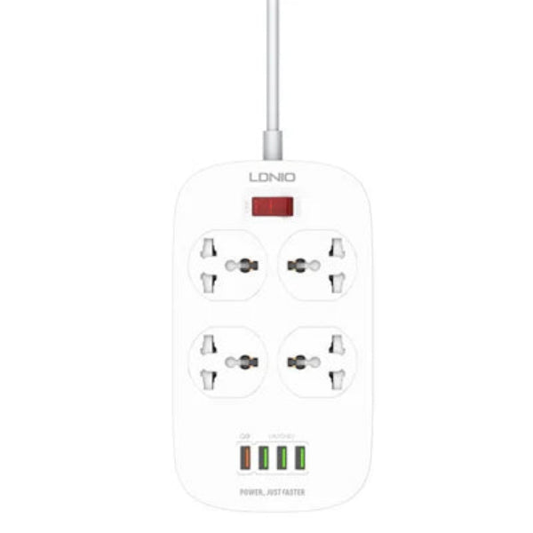 Buy Ldnio SC4407 4 AC Outlets Universal Power Strip - White from Vmart in Pakistan