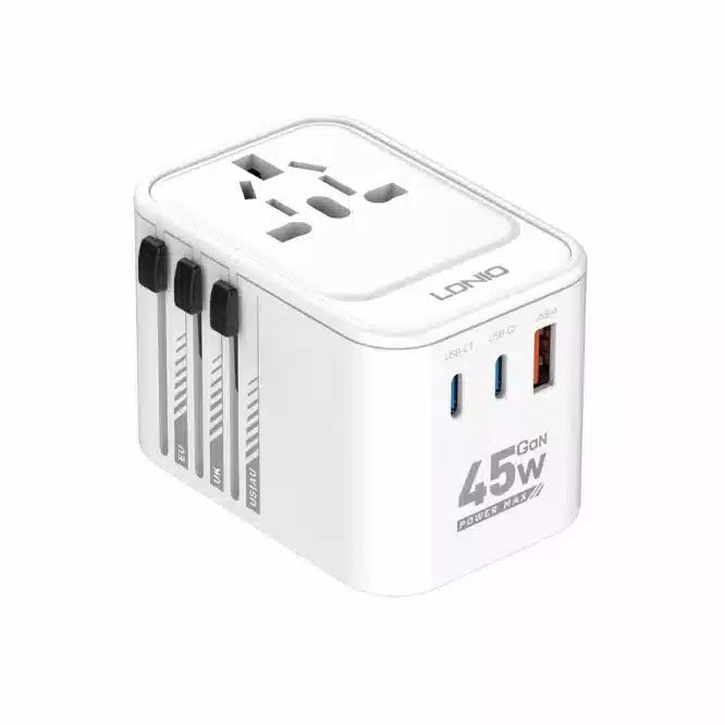 Buy Ldnio Z8 3 USB Ports 45W GaN Travel Adapter from Vmart in Pakistan