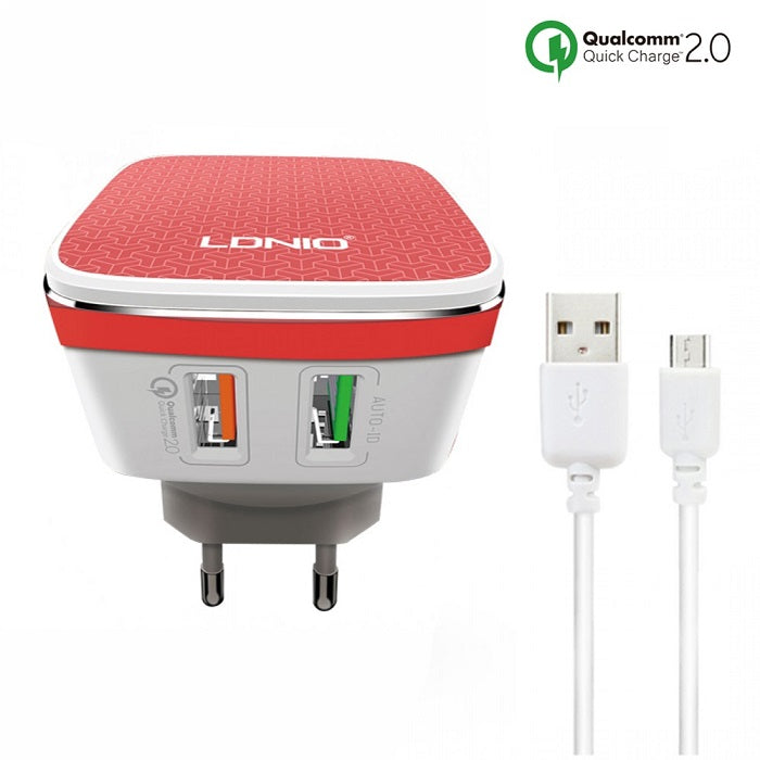 Buy Ldnio A2405Q Qualcomm 2.0 Quick Charger With Micro USB Cable from Vmart in Pakistan