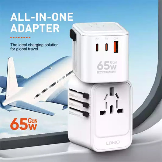 Buy Ldnio Z6 3 USB Ports 65W GaN Travel Adapter from Vmart in Pakistan