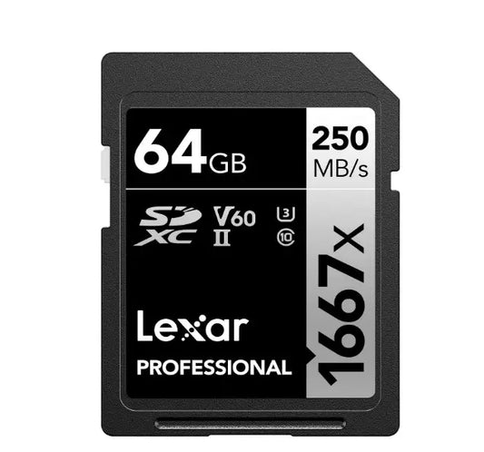 Buy Lexar 1667x 250mb/s UHS-II SD Card 64GB from Vmart in Pakistan