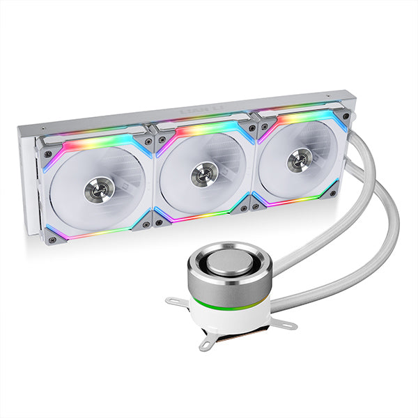 Buy Lian Li Galahad 360 AIO Uni Fan SL120 Edition Liquid CPU Cooler White from Vmart in Pakistan