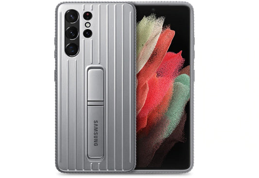 Buy Samsung Galaxy S21 Ultra 5G Protective Standing Cover - Light Gray from Vmart in Pakistan