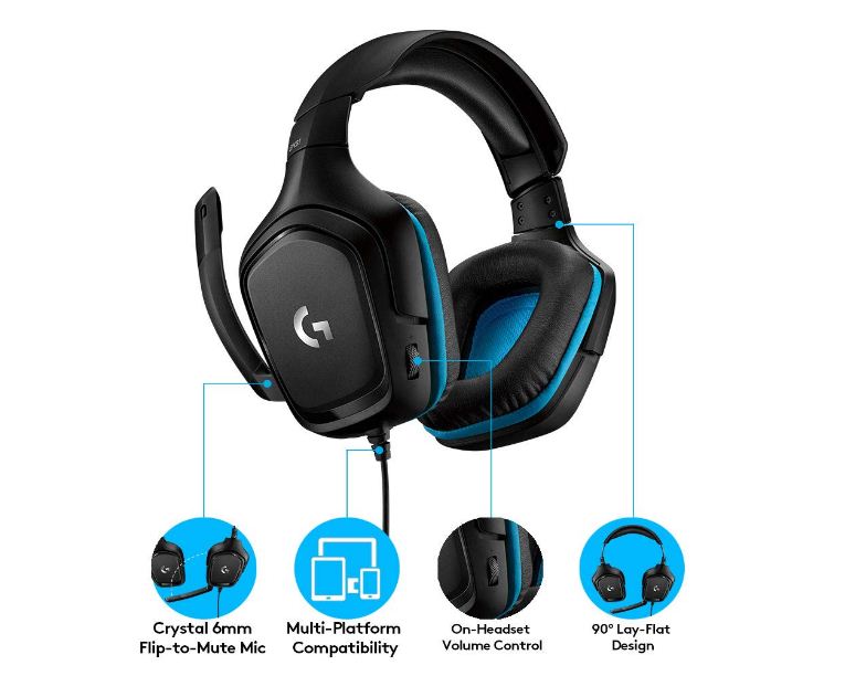Buy Logitech G431 7.1 Surround Sound Gaming Headset from Vmart in Pakistan