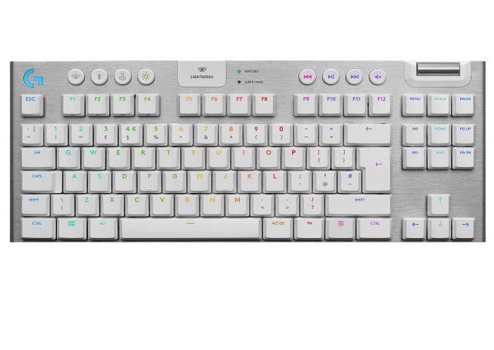 Buy Logitech G915 TKL LightSpeed Wireless RGB Mechanical Gaming Keyboard White - Tactile from Vmart in Pakistan