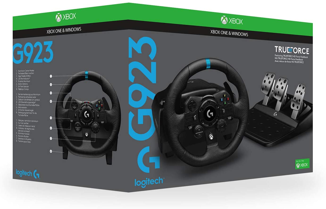 Buy Logitech G923 TrueForce Racing Wheel & Pedals For Xbox | Pc from Vmart in Pakistan