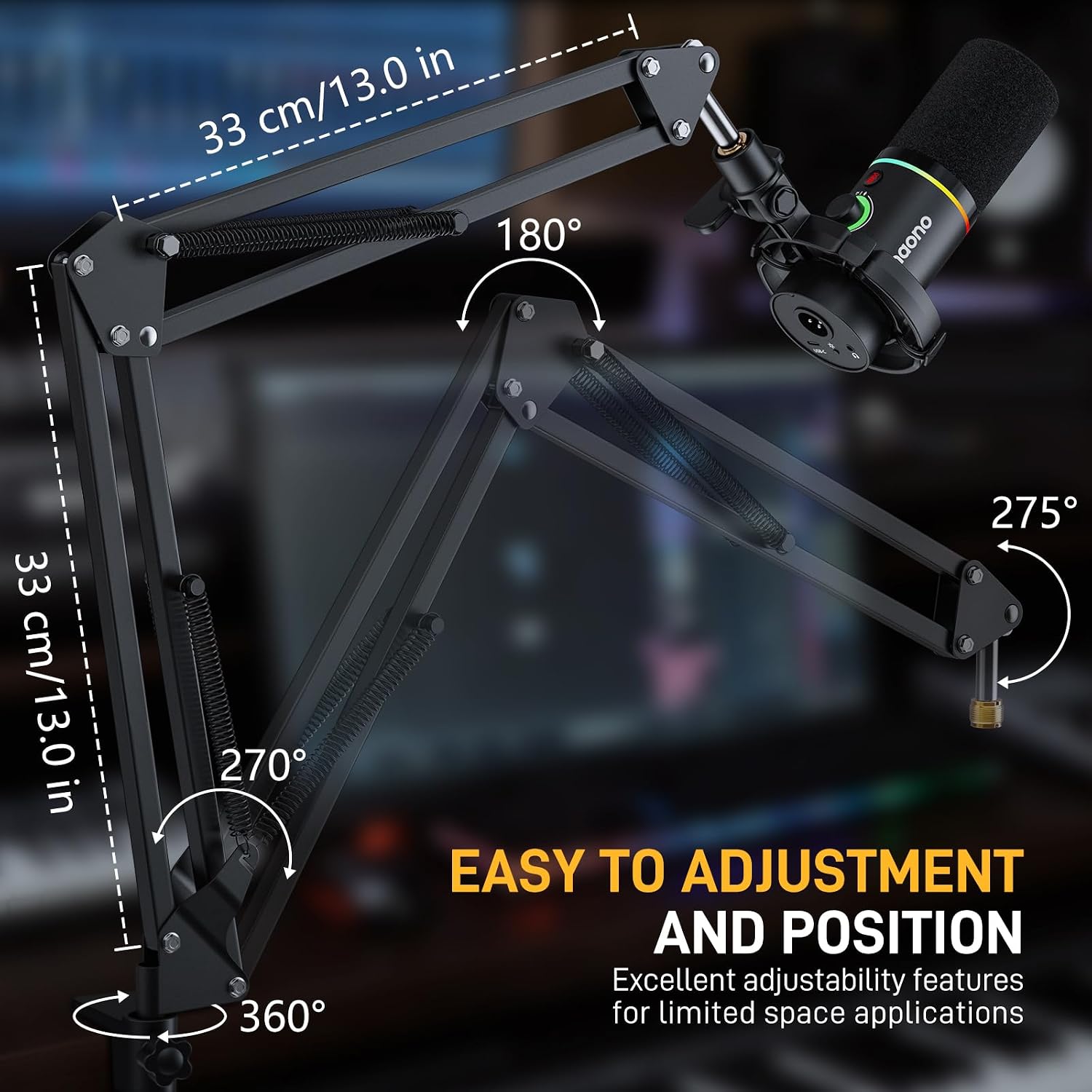 Buy Maono BA20 Boom Arm Microphone Stand Black from Vmart in Pakistan
