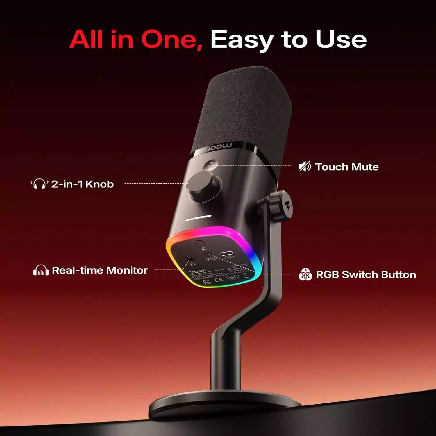 Buy Maono PD100W Wireless & USB Dynamic Microphone For Game Streaming from Vmart in Pakistan