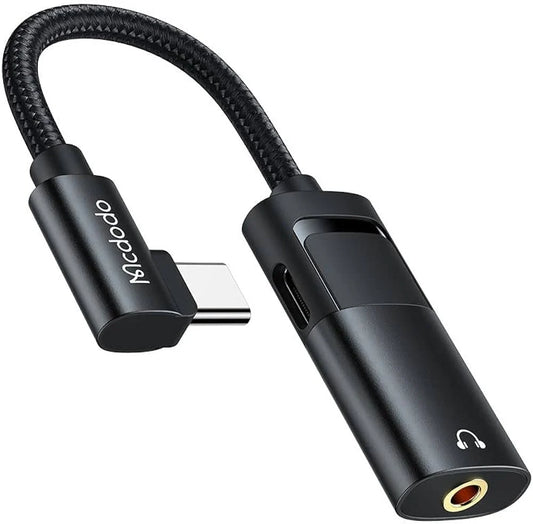 Buy Mcdodo CA-1880 60W PD USB Type C to 3.5mm Aux and USB Type C Port Connector Cable Adapter from Vmart in Pakistan