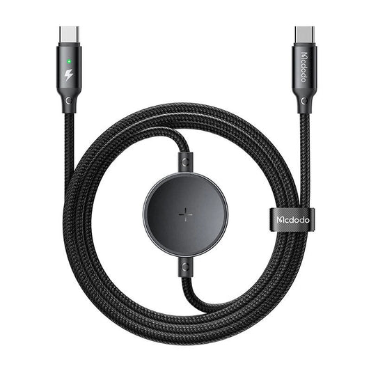 Buy Mcdodo CA-4170 2 in 1 60W Type-C to Type-C Charging Cable with Wireless Charger for Samsung Watch Black 1.5m from Vmart in Pakistan
