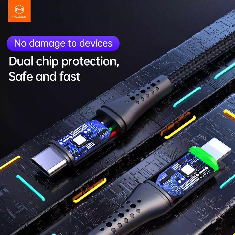 Buy Mcdodo CA-7361 Ai Auto Power Off PD Type-C To Lightning Cable 1.8m Black from Vmart in Pakistan