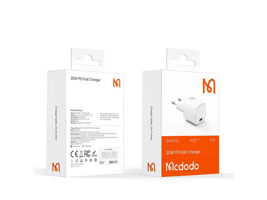 Buy Mcdodo CH-4020 Type C 20W Fast Charger White from Vmart in Pakistan