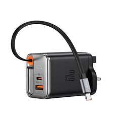 Buy Mcdodo CH-409 67W 2-Port GaN Charger with Built-in Retractable Cable (UK Plug) Vmart in Pakistan