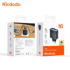 Buy Mcdodo CH-4860 45W 3-Port Fast Charger EU Black from Vmart in Pakistan
