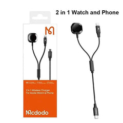 Buy Mcdodo Ch-2980 15W 2 in 1 Apple Watch Charge & Lightning to Type C Cable Black 1.5m from Vmart in Pakistan