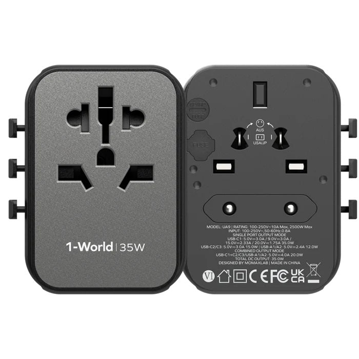 Buy Momax UA9D 1-World 35W 5-Ports Travel Charger from Vmart in Pakistan