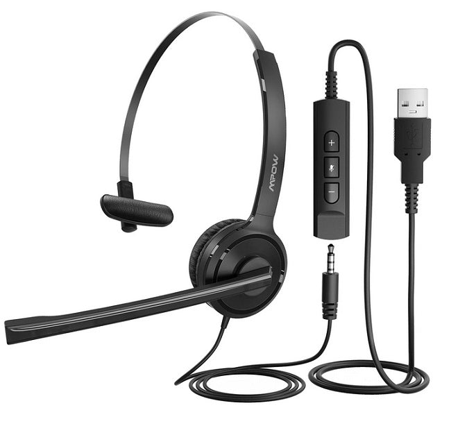 Buy Mpow Single-Sided USB Headset with Microphone from Vmart in Pakistan