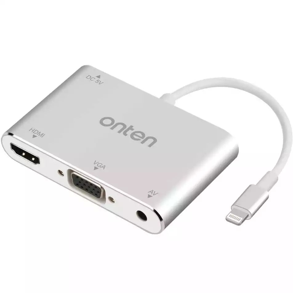 Buy Onten 7585C Lightning To HDMI + VGA Adapter from Vmart in Pakistan