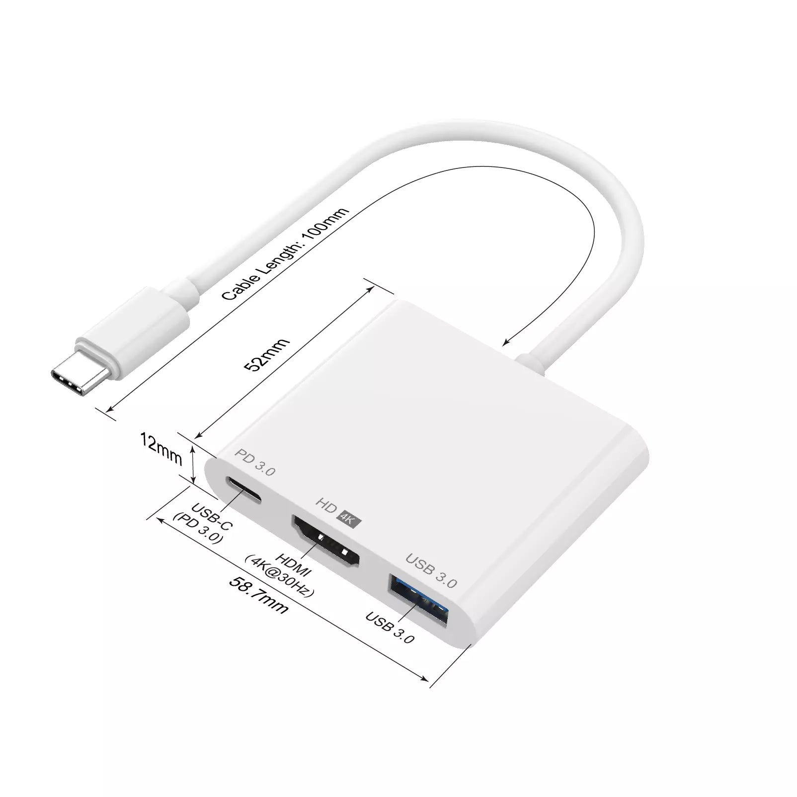 Buy Onten 9175A Type-C to HDMI Video Converter - White from Vmart in Pakistan