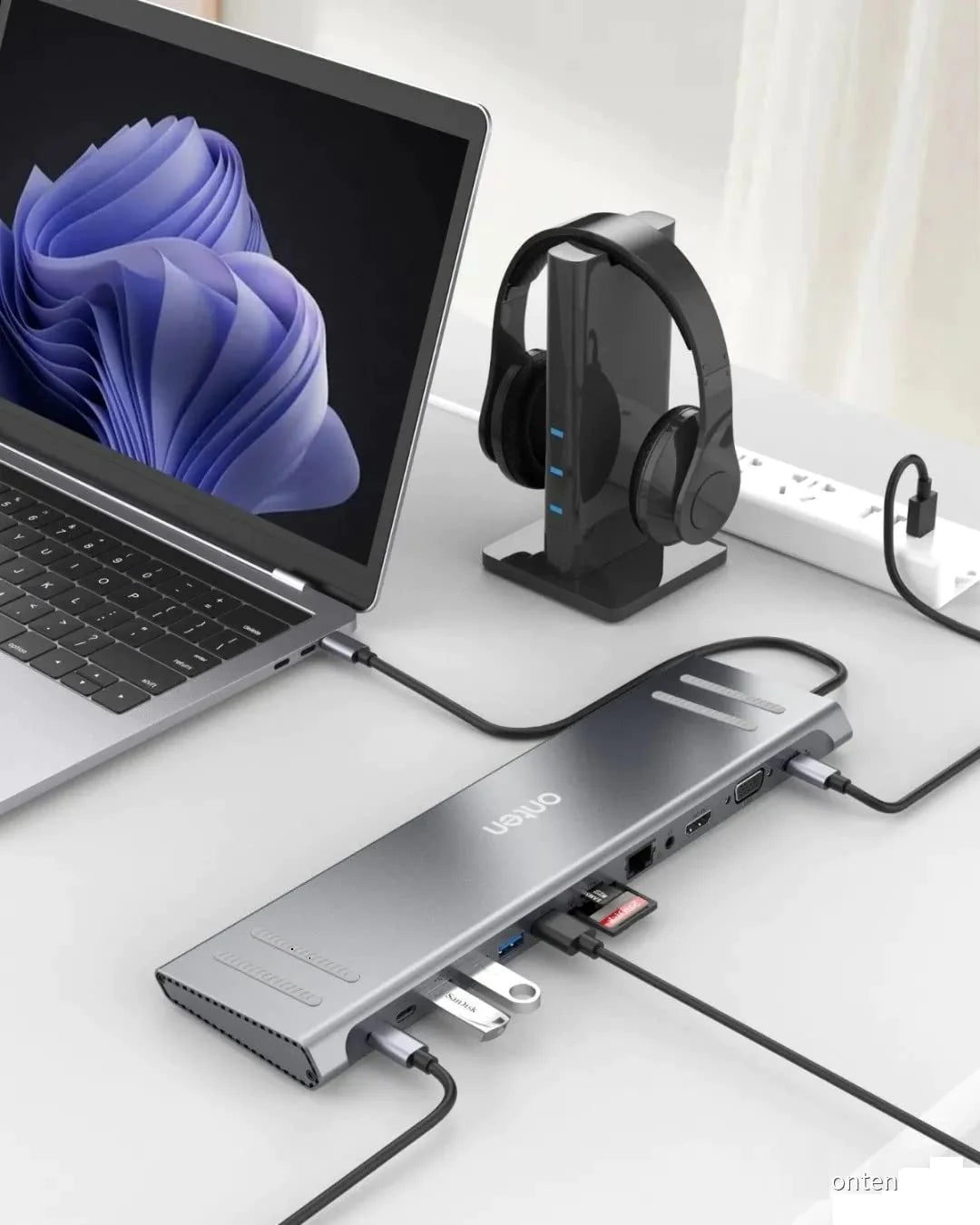 Buy Onten 9199A 14 In 1 USB C Multifunction Docking Station from Vmart in Pakistan