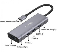 Buy Onten 95123 5 In 1 Type C MultiFunction Dock Station from Vmart in Pakistan