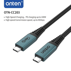 Buy Onten CC203 USB4 and Thunderbolt 4 Data Charging Cable 2m from Vmart in Pakistan