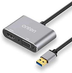 Buy Onten OTN-5201B USB 3.0 to HDMI and VGA Adapter from Vmart in Pakistan