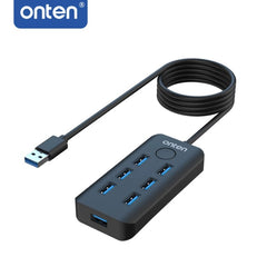 Buy Onten OTN-8120 USB 3.2 Gen 1 7-Port 5G Hub with One-click Lock Screen Button from Vmart in Pakistan