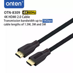 Buy Onten OTN-8309 4K HDMI 2.0 Cable 5m from Vmart in Pakistan