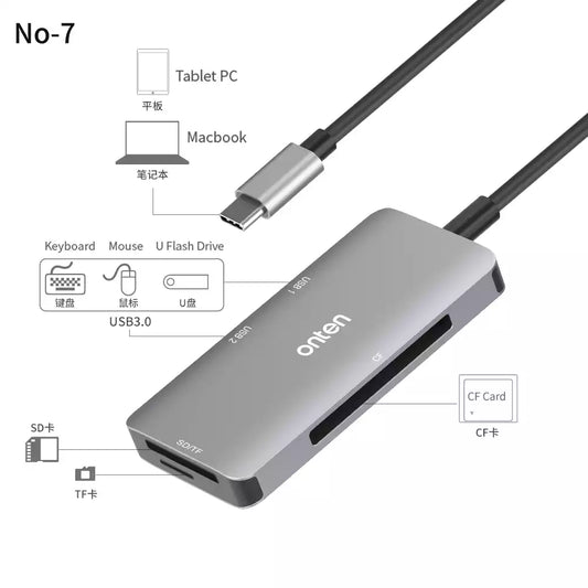 Buy Onten OTN-91182 Type C Multi-function Card Reader from Vmart in Pakistan