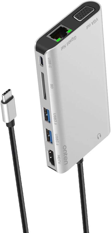 Buy Onten OTN-9591B 8 in 1 Multifuntion Type C Hub from Vmart in Pakistan