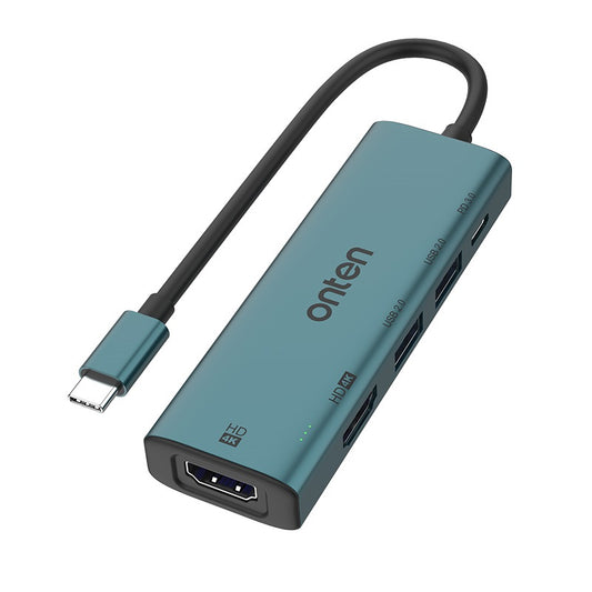 Buy Onten UC126 USB-C to Dual HDMI Adapter with PD 3.0+USB 2 Ports Hub from Vmart in Pakistan