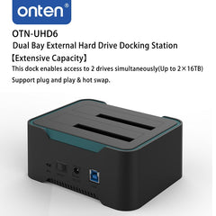 Buy Onten UHD6 Dual Bay External Hard Drive Docking Station from Vmart in Pakistan