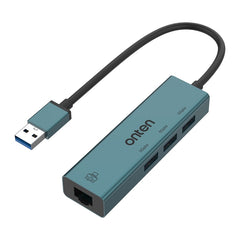 Buy Onten 5220 USB3.0 to 3-Ports USB 3.0 Hub with Gigabit Ethernet Adapter from Vmart in Pakistan