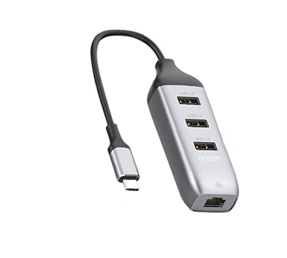 Buy Onten 95118R USB-C to 3 Port Hub with Ethernet Adapter from Vmart in Pakistan
