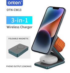 Buy Onten CW13 3 in 1 Foldable Magnetic Wireless Charger from Vmart in Pakistan