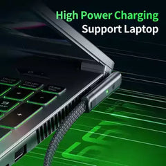 Buy Plextone C2C T100 Type C To Type C 66W Elbow Gaming Smart LED Charge Cable 1m from Vmart in Pakistan