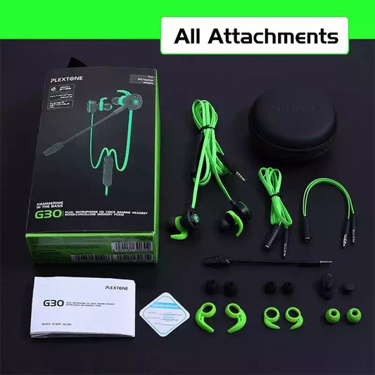 Buy Plextone G30 in-Ear Wired Gaming Earphones Green from Vmart in Pakistan