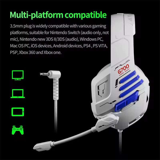 Buy Plextone G700 3.5mm Aux Wired Gaming Headphones Grey from Vmart in Pakistan